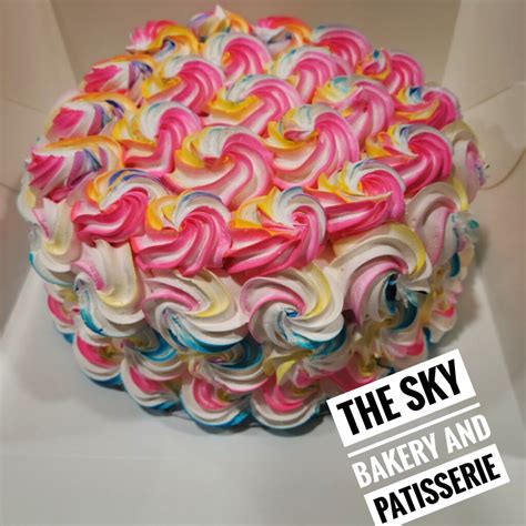 R001 – Colourful Rosie Cake multiple colour | The Sky Bakery And Patisserie