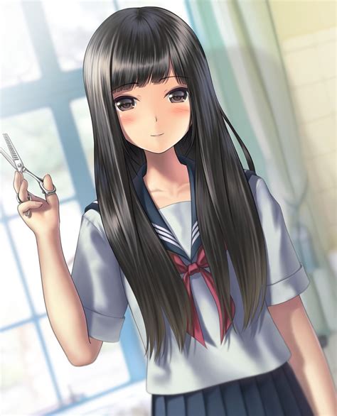 Long Black Hair Anime Girl – Telegraph