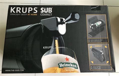 Beerwulf The SUB Compact Black UK | Draught Beer Tap for Home by Krups | 2L (Black), TV & Home ...