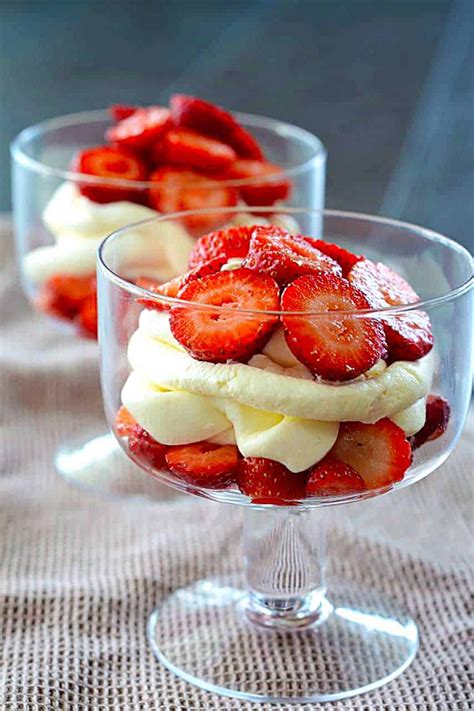 Low Carb Mascarpone Cheese with Strawberries - FatForWeightLoss