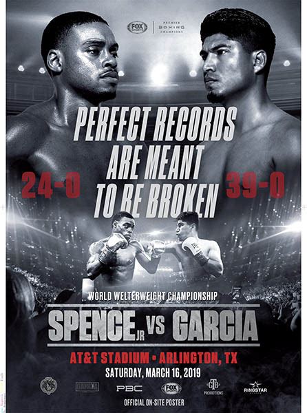 Spence vs. Garcia 3.16.19 Poster - SPBoxing - Seidman Productions