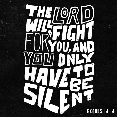 Exodus 14:14 The LORD will fight for you; you need only to be still.” | New International ...