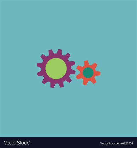 Two gears icon Royalty Free Vector Image - VectorStock