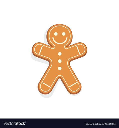 Christmas gingerbread man Royalty Free Vector Image