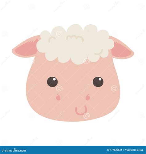 Sheep Face Vector Illustration | CartoonDealer.com #27566696