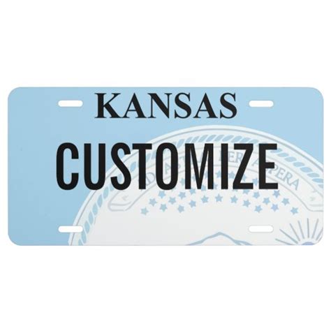 Kansas Custom License Plate | Zazzle.com