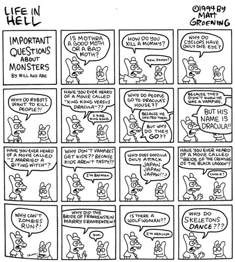 Artist: Matt Groening Life in Hell: Important Questions About Monsters