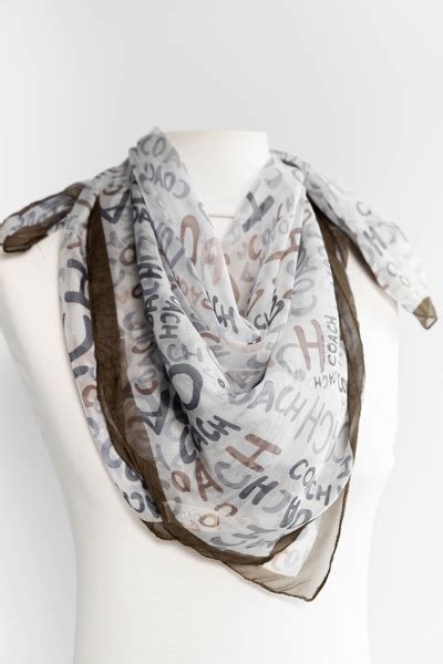 Coach Logo Silk Scarf