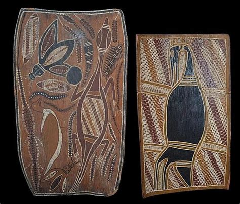 Aboriginal Bark Paintings: Totemic Creatures and Bird - Aboriginal ...