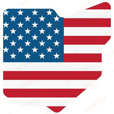 Ohio State Map USA Flag SVG, PNG, JPG, PDF Files | Craftpi