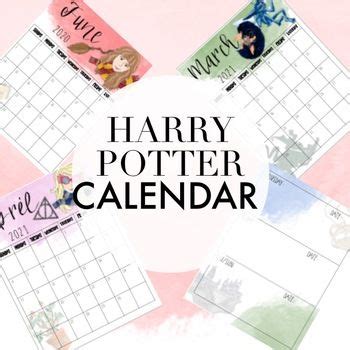 Harry Potter Editable Calendar for Planners in 2021 | Harry potter ...