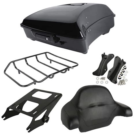 Buy XMT-MOTO Chopped Tour Pack Luggage Kit+Two-Up Tour Pack ing Rack+Docking Hardware+ Luggage ...