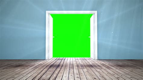 Digital Animation Of Door Opening To Green Screen Stock Footage Video 9909884 - Shutterstock