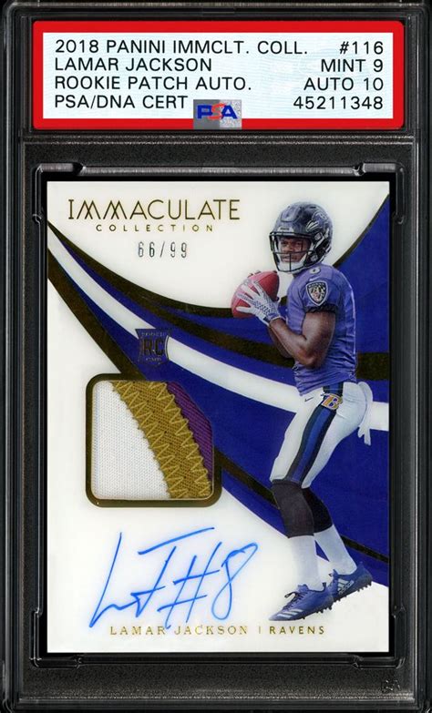 Auction Prices Realized Football Cards 2018 Panini Immaculate Collection