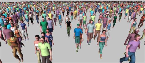 Animated crowd with reduced memory requirements. (a) Crowd in summer... | Download Scientific ...