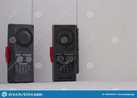 Old walkie talkie devices stock photo. Image of marketing - 164845254