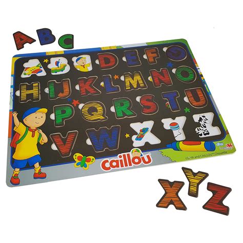 Caillou - A to Z Bilingual Wooden Learning Puzzle - Walmart.com