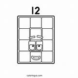 Numberblocks 12 Coloring Page Free Printable PDF sketch template