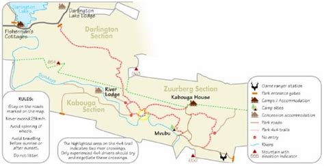 Addo Elephant National Park Trails Map - Addo Elephant National Park ...