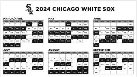 2024 Chicago White Sox Major League Baseball schedule released - South ...