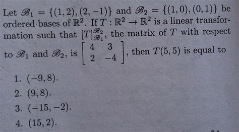 matrices - Finding linear transformation from matrix - Mathematics Stack Exchange