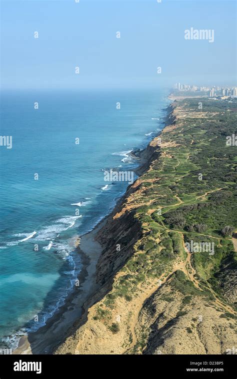 Israel Coastal plains south of Netanya aerial photography Stock Photo ...