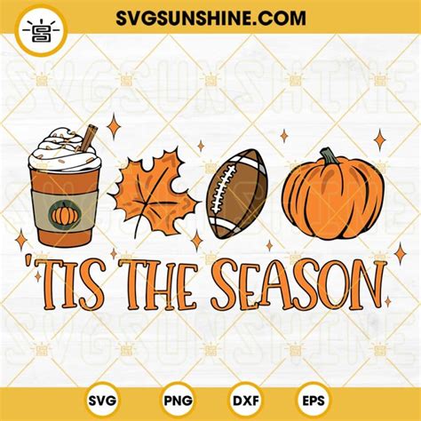 Tis The Season SVG, Coffee Fall Football Pumpkin SVG, Football Lover SVG, Fall Pumpkin SVG, Fall ...