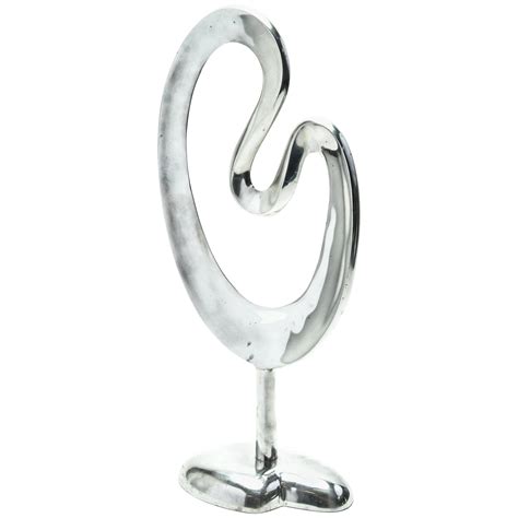 Modern Biomorphic Sculpture in Chromed Aluminum at 1stDibs