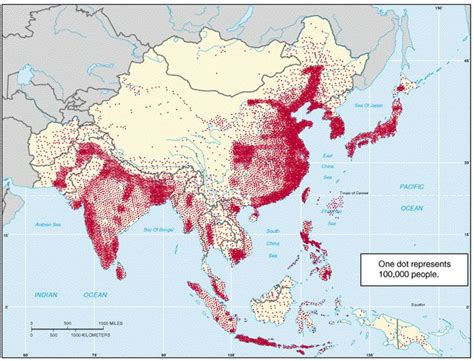 East Asia Population Density Map #CoastalLiving | Geography of East ...