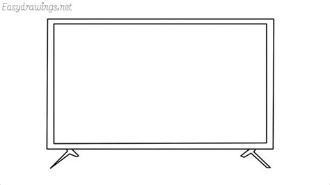 How To Draw TV (Television) Step by Step - [4 Easy Phase & Video]