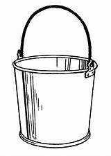 Bucket Coloring Clipart Beach Drawing Printable Pail Template Pages  sketch template