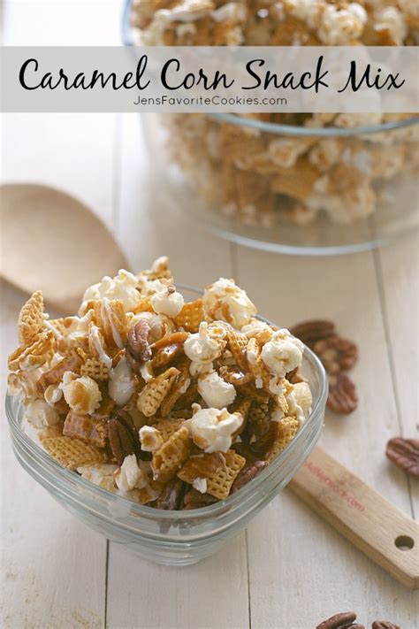 Easy Caramel Corn Snack Mix DELICIOUSApplePins.com