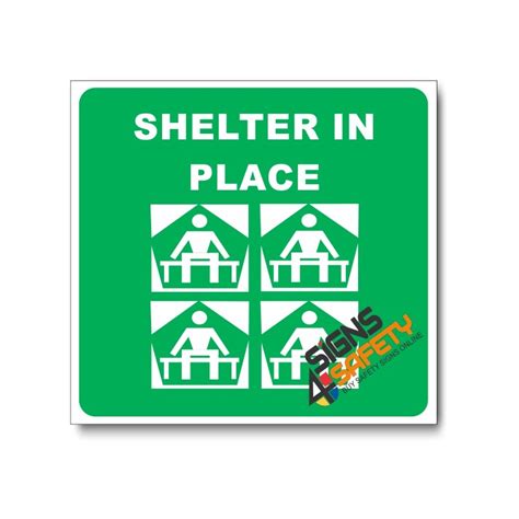 Nosa / SABS (GA25) Shelter In Place Sign, General Information Safety Signs Online South Africa