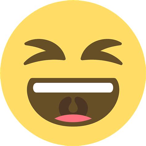 Grinning Squinting Face Emoji Clipart - Free Emojis - Png Download - Full Size Clipart (#5555321 ...