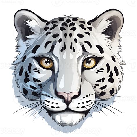 Artistic Style Snow Leopard Cartoon Snow Leopard No Background Perfect ...