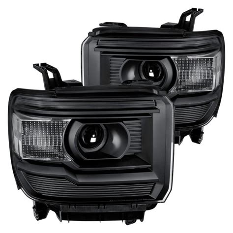 Lumen® - GMC Sierra 1500 with Factory Halogen Headlights 2015 Black ...