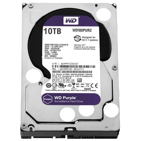 10TB HDD – Purple Surveillance Hard Drive for DVRs & NVR – Security Wholesalers