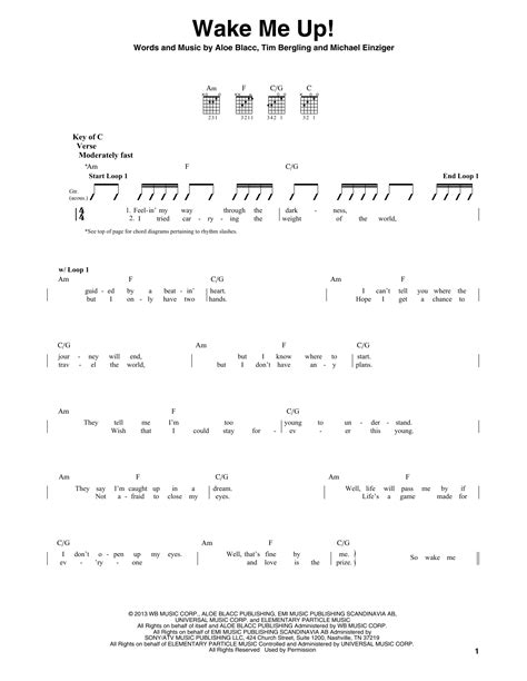 Wake Me Up! by Avicii - Guitar Cheat Sheet - Guitar Instructor