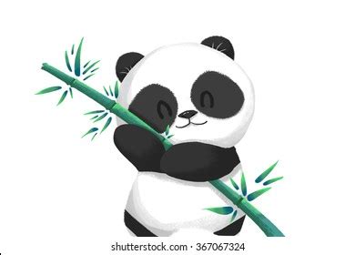 Baby Panda Illustration Personal Project Background Stock Vector ...