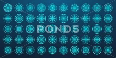 Crosshair, gun sight vector icons. Bullseye, black target or aim symbol Illustration #248376264