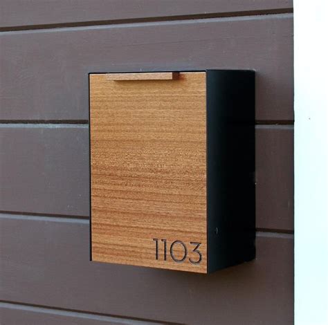 Modern Mailbox Narrow, Mahogany Wall Mounted Mailbox - Etsy | Modern mailbox, Wall mount mailbox ...