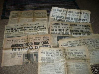 LOT 6 AUBURN PRISON RIOT NEW YORK NEWSPAPERS 1929 | #35873242