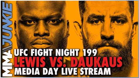 UFC Fight Night 199: Lewis vs. Daukaus media day live stream archive ...