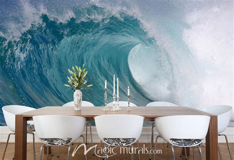 Perfect Wave Break Wallpaper Wall Mural by Magic Murals