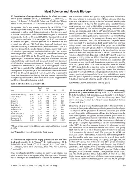 (PDF) Dose titration of ractopamine evaluating the effects on carcass ...