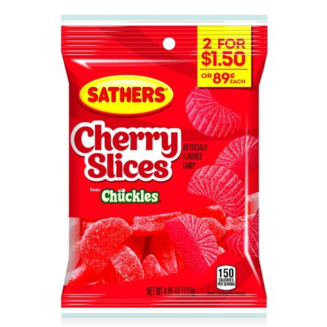 Sathers Cherry Slices Gummy Candy, 4.85 Oz - Walmart.com - Walmart.com