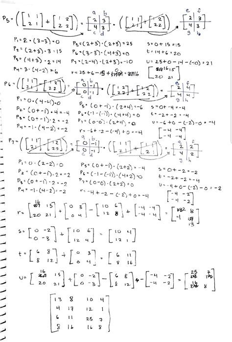 matrices - Strassen's algorithm recursive matrix multiplication - Mathematics Stack Exchange