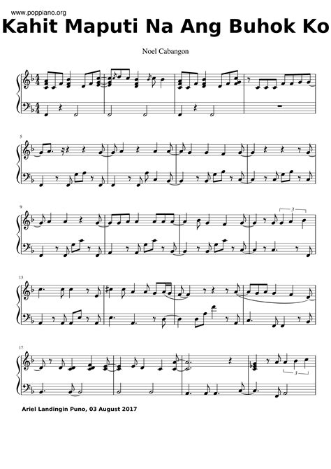 Noel Cabangon-Kahit Maputi Na Ang Buhok Ko Sheet Music pdf, - Free ...