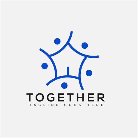 Premium Vector | Together logo design template vector graphic branding element