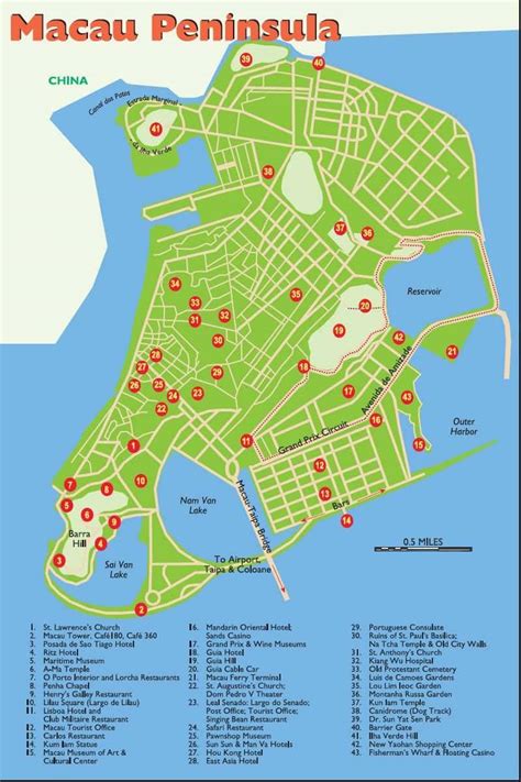 Macau travel map 2010-2011| Printable Macau tourist maps